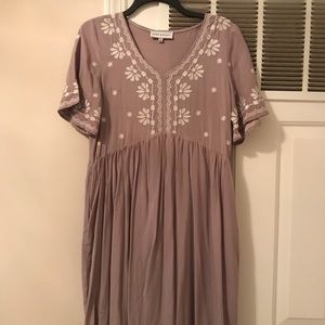 Piper & Scoot Embroidered Dress - Size Small